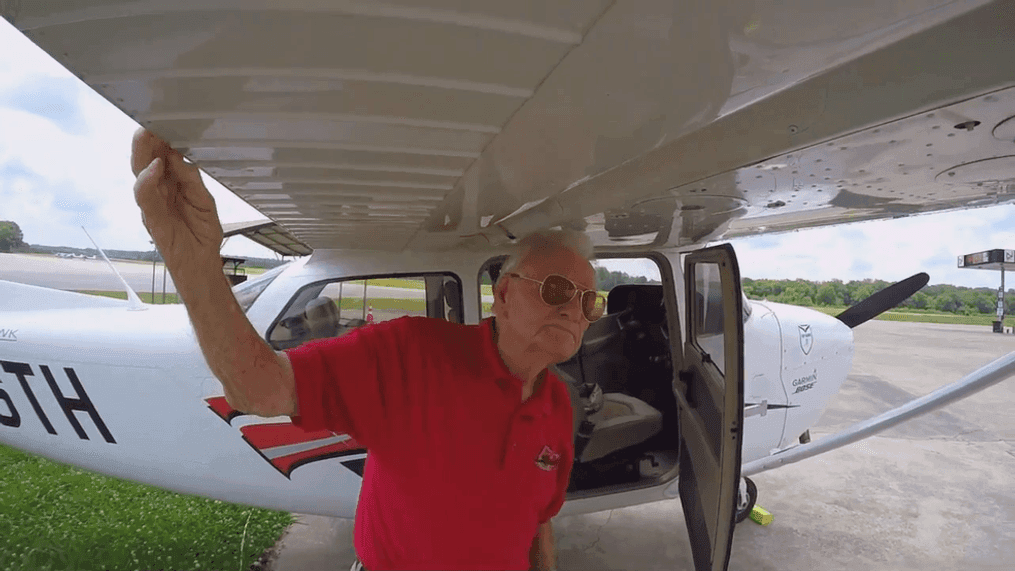 91-year-old Edwin Banks is still instructing future pilots at Sanders Aviation in Jasper. (abc3340.com)